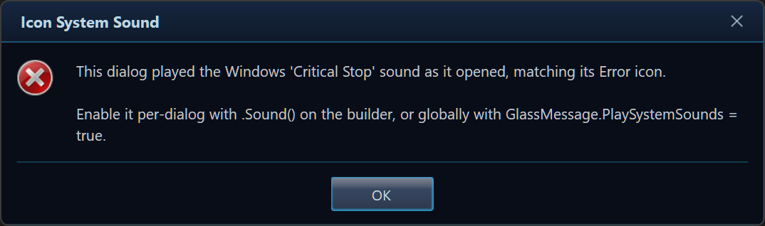 Icon system sound