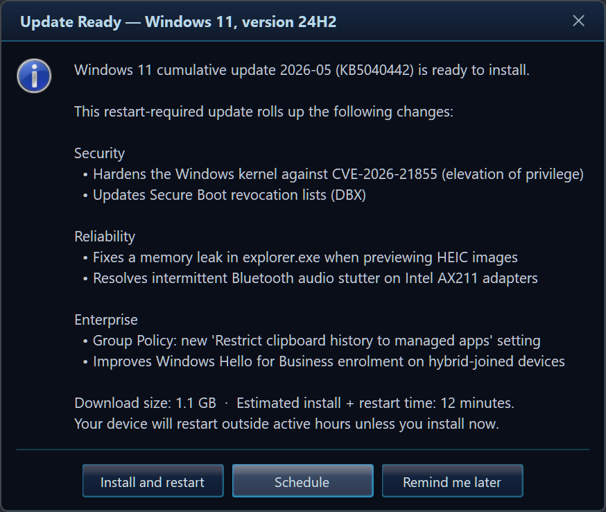 Release notes
